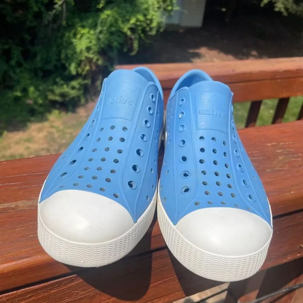 Native Shoes Youth 3 Jefferson Baby Blue White Water Sandals